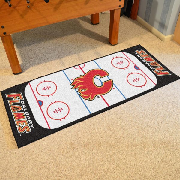 Calgary Flames Rink Runner 30 x72  Fashion