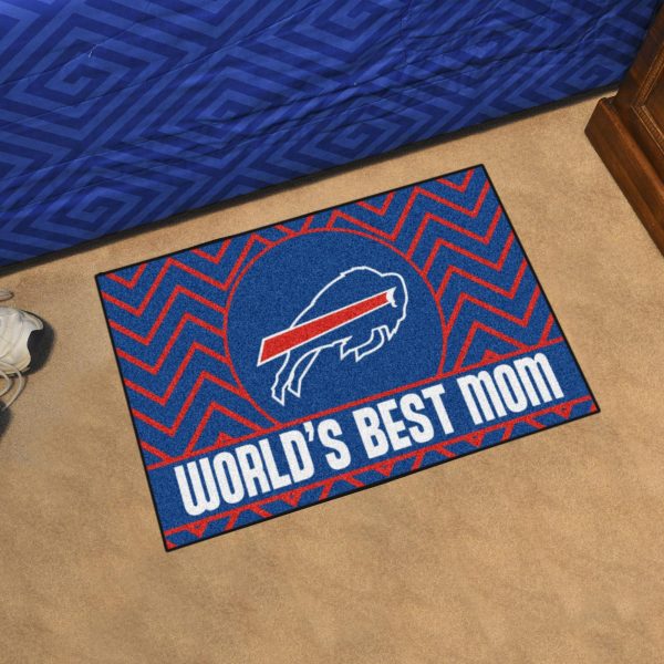 Buffalo Bills Starter Mat World s Best Mom 19 x30  Online Hot Sale