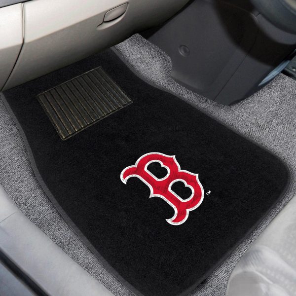 Boston Red Sox 2 pc Embroidered Car Mat Set 17 x25.5  Online Sale
