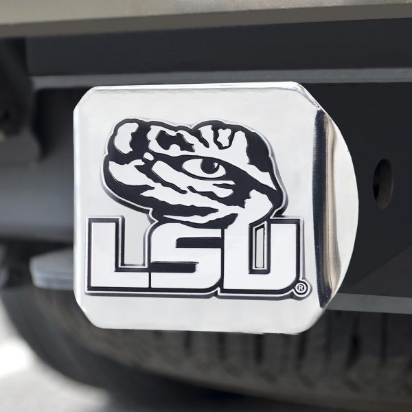 LSU Tigers Hitch Cover Chrome on Chrome 3.4 x4  Fashion