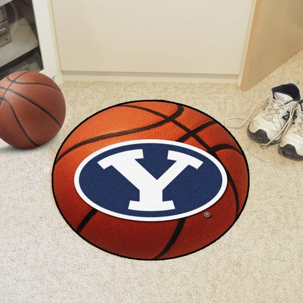 BYU Cougars Basketball Mat 27  diameter Hot on Sale