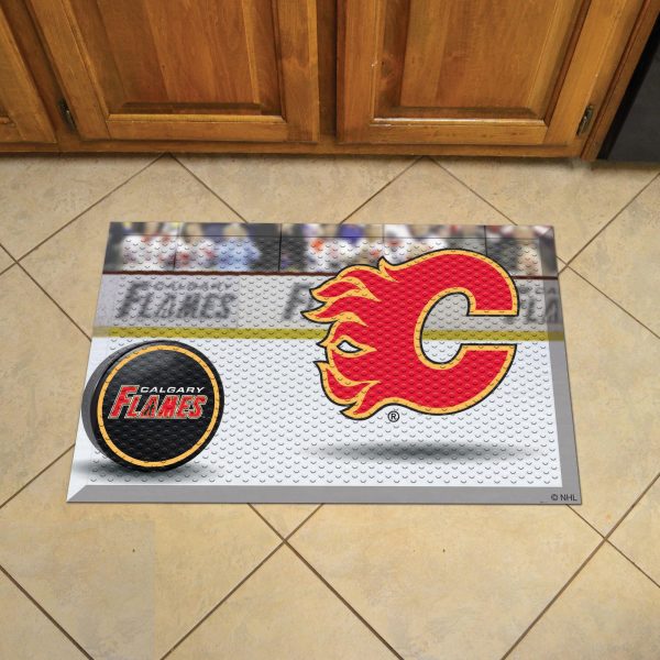 Calgary Flames Scraper Mat 19 x30  For Discount