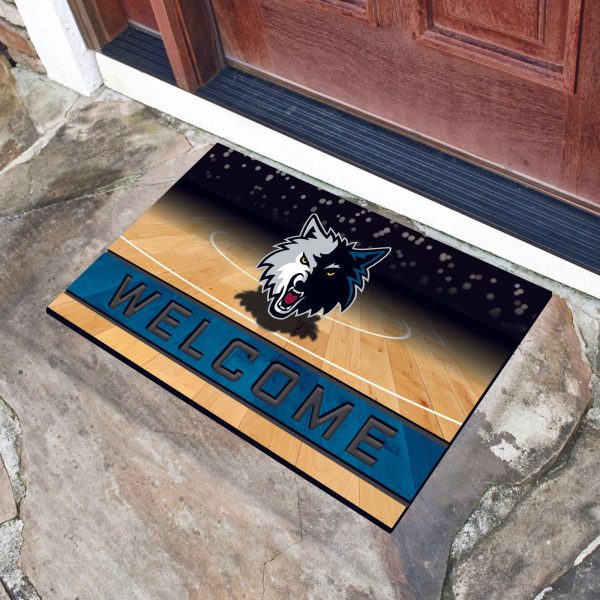 Minnesota Timberwolves Crumb Rubber Door Mat 18 x30  Online