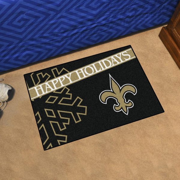 Miami Dolphins Starter Mat Happy Holidays 19 x30  Online Sale