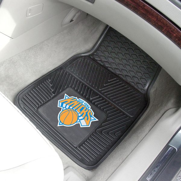 New York Knicks 2 pc Vinyl Car Mat Set 17 x27  For Discount