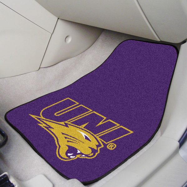 Northern Iowa Panthers 2 pc Carpet Car Mat Set 17 x27  Hot on Sale