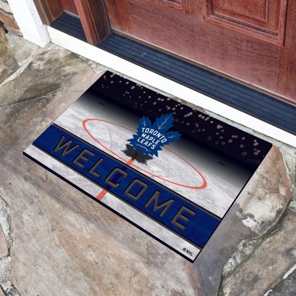 Toronto Maple Leafs Crumb Rubber Door Mat 18 x30  on Sale
