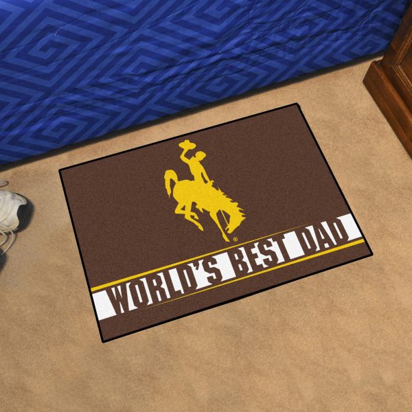 Wyoming Cowboys Starter Mat World s Best Dad 19 x30  Supply