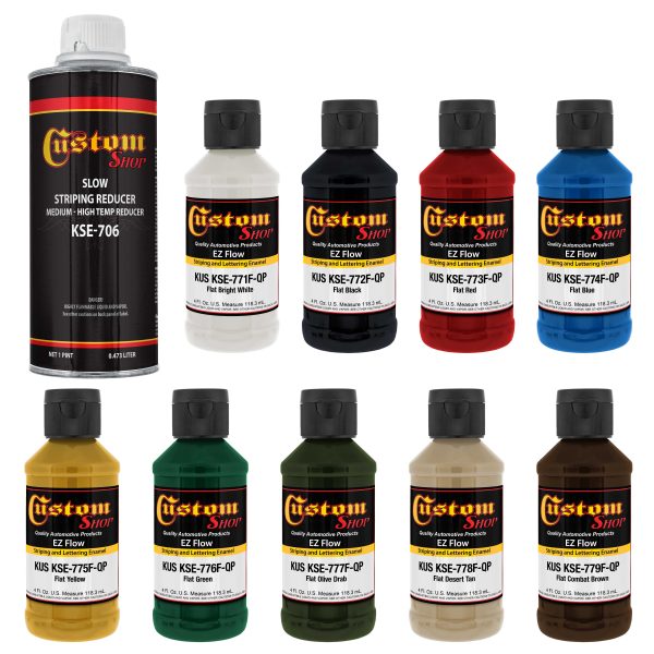 9 Quarter Pint Flat Pinstripe Paint Colors-Lettering Enamel-Auto Car Cheap