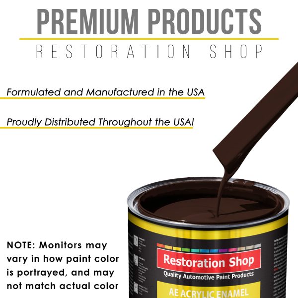 Dark Brown Acrylic Enamel Auto Paint - Complete Quart Paint Kit - Professional Single Stage Automotive Car Equipment Coating, 8:1 Mix Ratio 2.8 VOC Hot on Sale - Image 4