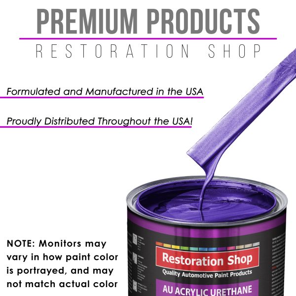Firemist Purple Acrylic Urethane Auto Paint - Complete Gallon Paint Kit - Professional Single Stage Automotive Car Truck Coating 4:1 Mix Ratio 2.8 VOC Cheap - Image 4