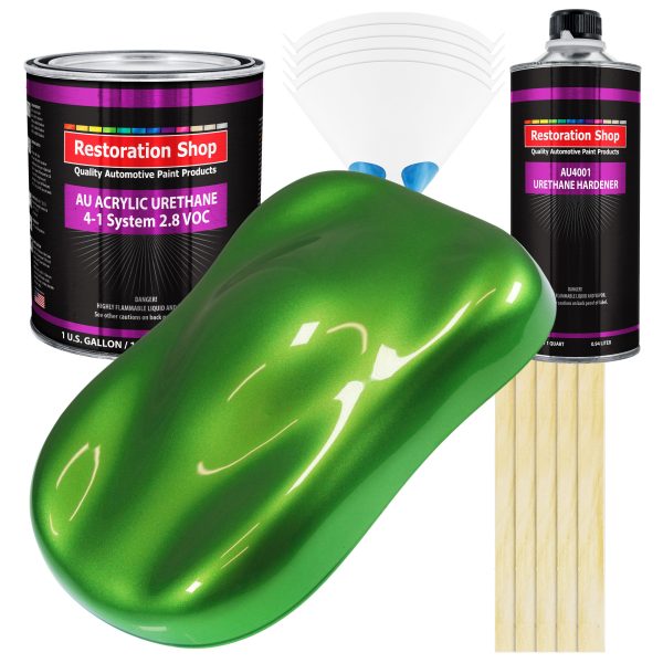Synergy Green Metallic Acrylic Urethane Auto Paint (Complete Gallon Paint Kit) Professional Single Stage Automotive Car Coating, 4:1 Mix Ratio 2.8 VOC Sale