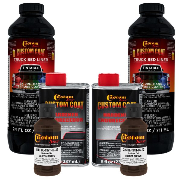 Dakota Brown 2 Quart (1 8 Quart) Urethane Spray-On Truck Bed Liner Kit - Easily Mix, Shake & Shoot - Durable Textured Protective Coating Online now
