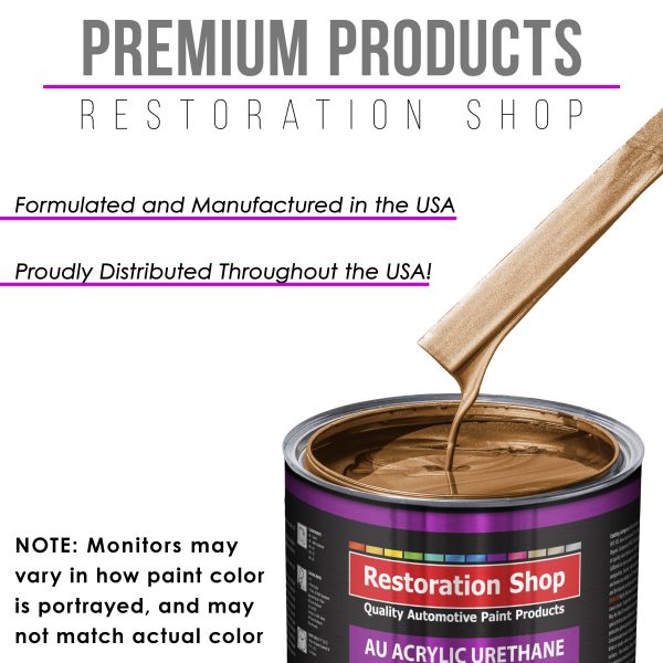 Ginger Metallic Acrylic Urethane Auto Paint - Complete Gallon Paint Kit - Professional Single Stage Automotive Car Truck Coating 4:1 Mix Ratio 2.8 VOC Hot on Sale - Image 4