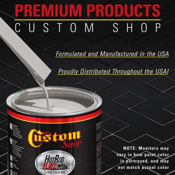 Argent Wheel Silver Sheen (Satin) - Hot Rod Flatz Flat Matte Satin Urethane Auto Paint - Complete Quart Paint Kit - Professional Low Sheen Automotive, Car Truck Coating, 4:1 Mix Ratio For Discount - Image 4