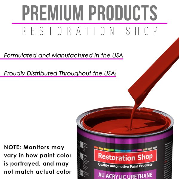 Regal Red Acrylic Urethane Auto Paint - Complete Gallon Paint Kit - Professional Single Stage Gloss Automotive Car Truck Coating 4:1 Mix Ratio 2.8 VOC Online - Image 4