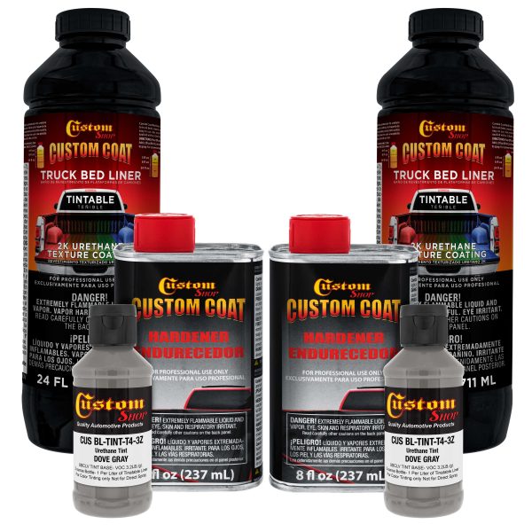 Dove Gray 2 Quart (1 8 Quart) Urethane Spray-On Truck Bed Liner Kit - Easily Mix, Shake & Shoot - Durable Textured Protective Coating on Sale