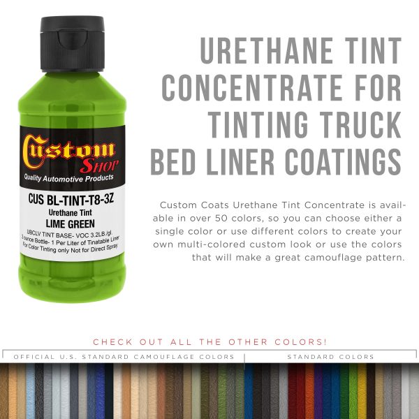 3 oz (Lime Green Color) Urethane Tint Concentrate for Tinting Truck Bed Liner Coatings Supply - Image 3