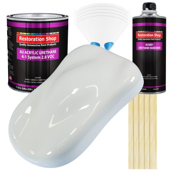 Cameo White Acrylic Urethane Auto Paint - Complete Gallon Paint Kit - Professional Single Stage Automotive Car Truck Coating, 4:1 Mix Ratio 2.8 VOC For Discount