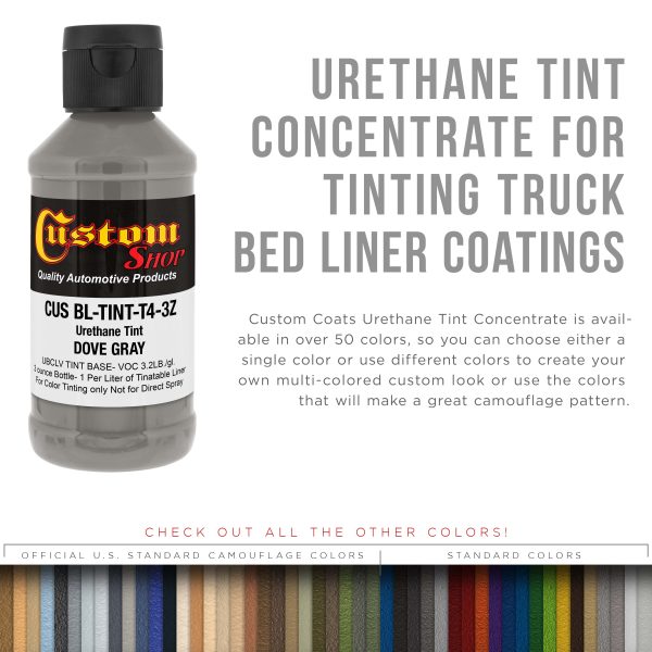 3 oz (Dove Gray Color) Urethane Tint Concentrate for Tinting Truck Bed Liner Coatings For Discount - Image 3
